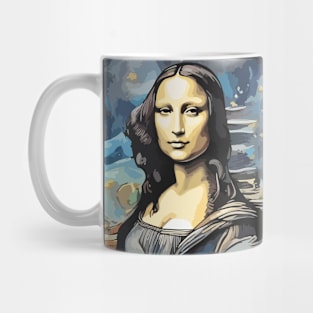 Mona Lisa in the style of Van Gogh Mug